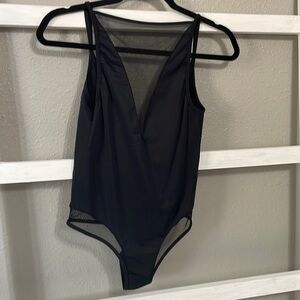 Mesh V front bodysuit